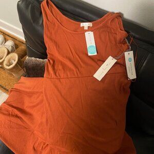 Burnt Orange Wrap Dress - Size Medium. Nine Britton - New with Tags